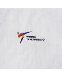 DOBOK ADI-POOMSAE NIÑA "WT APPROVED" CUELLO NEGRO/ROJO