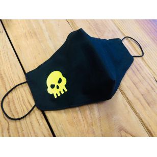 MASCARILLA REUTILIZABLE  “SKULL” AMARILLO FLÚOR 