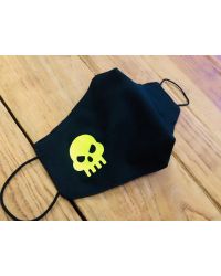 MASCARILLA REUTILIZABLE  “SKULL” AMARILLO FLÚOR 
