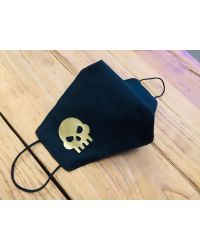 MASCARILLA REUTILIZABLE  “SKULL” AMARILLO FLÚOR 