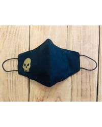 MASCARILLA REUTILIZABLE  “SKULL” AMARILLO FLÚOR 