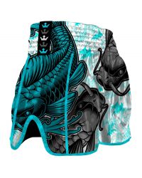 SHORT MUAY THAI KICKBOXING BUDDHA RETRO X AZUL 2.0