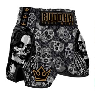 SHORT MUAY THAI KICKBOXING BUDDHA RETRO X AZUL 2.0