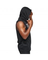 Sudadera sin mangas con capucha “Logo” Leone Color Negro